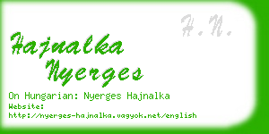 hajnalka nyerges business card